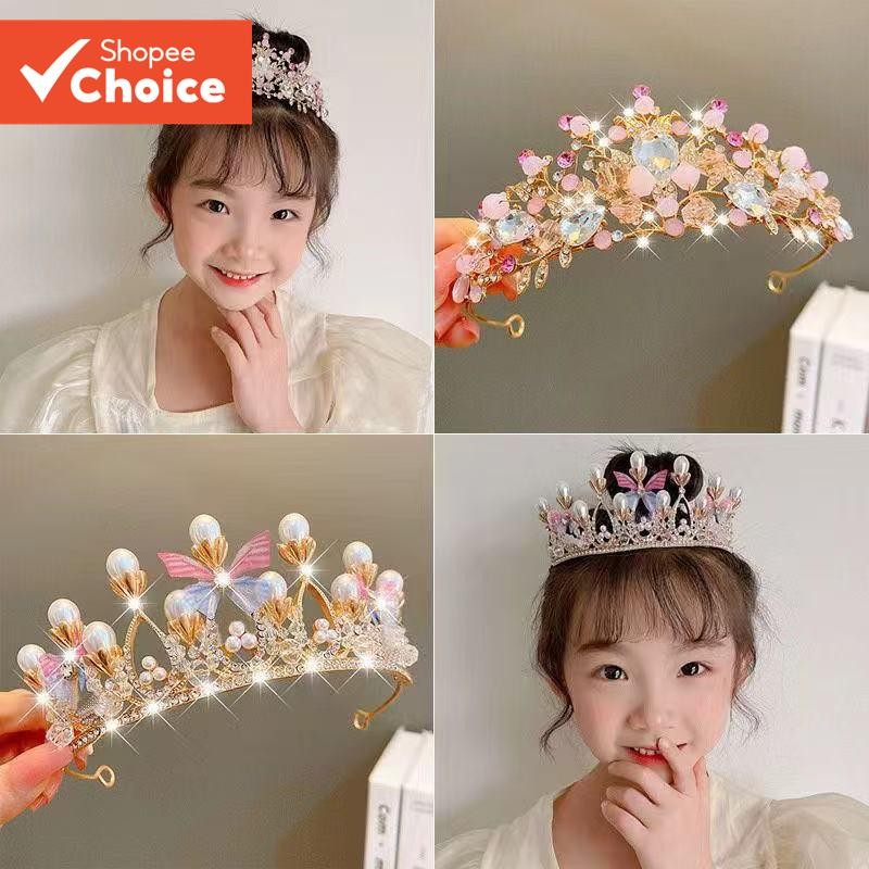 Coroa De Princesa Coreana Para Meninas-Birthd ay Party Hea dwear Com Enfeites De Pedra Tiara Infantil