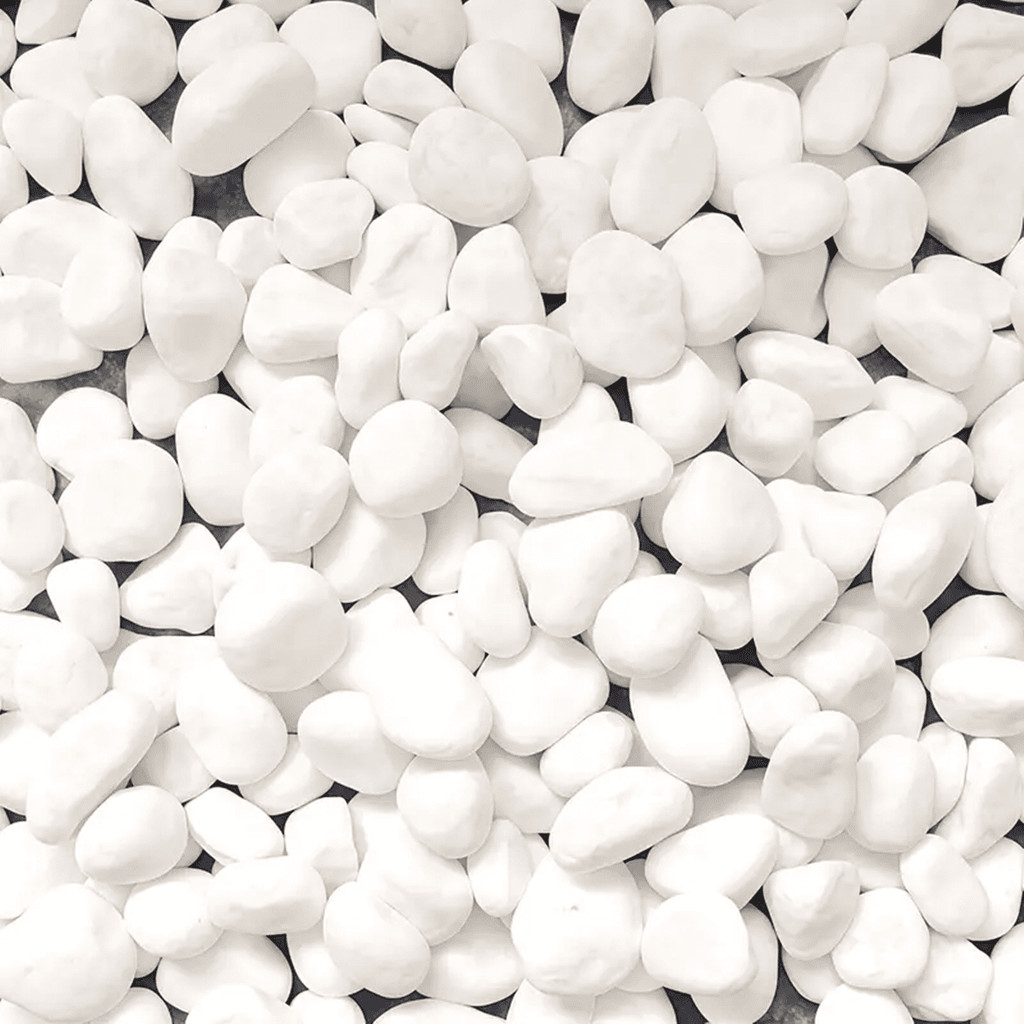 Pedra branca dolomita 2kg N°2 seixo polido ornamental para jardim