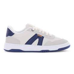 Tênis Anacapri AC1119 Camurça Off White Cinza e Azul - Feminino