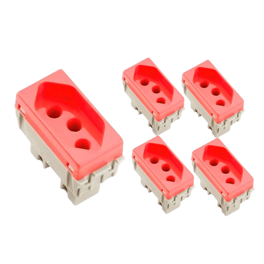 Kit 5 Módulos Tomada 2p+t 20a/250v Liz Vermelha Tramontina em Oferta na Shopee