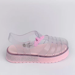 Sandália Infantil Kidy Gloss Belinha Menina Casual Confortável Leve Estilo Brilho Glitter Fashion