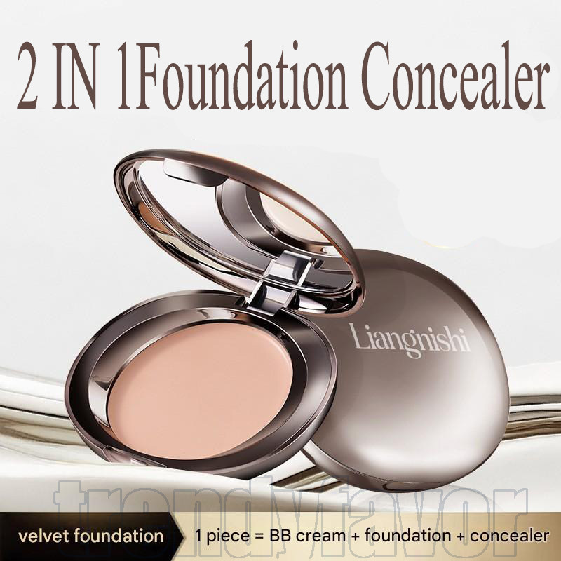 1/2/3 Unidades Corretivo De Base Líquida 2 Em 1-Cosméticos De Maquiagem Facial Adequados Para A Pele-À Prova D'água Prev
