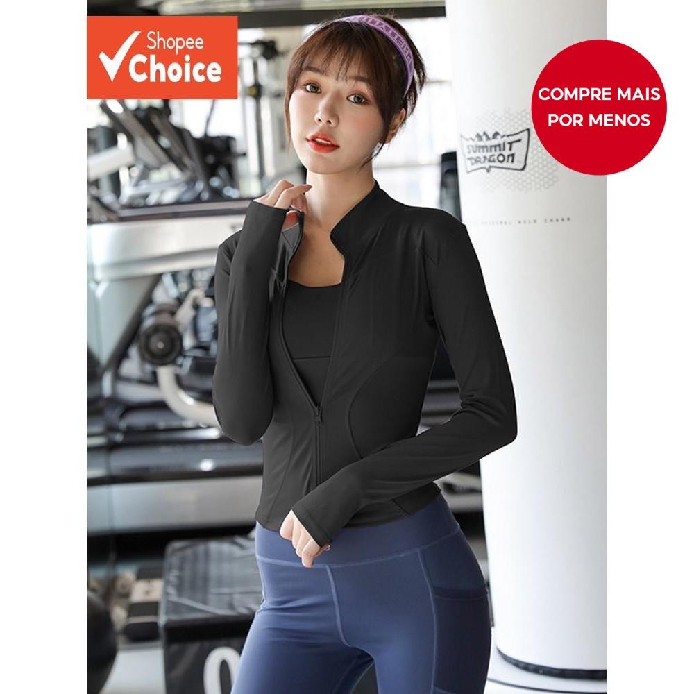 Yoga Running Quick-Dry Fit Manga Longa Quatro Estações Cintura-Cinching Roupa Curva Para M...