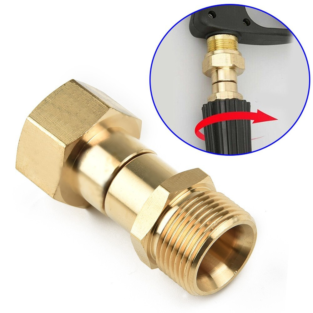 Conector de Junta Giratória de Alta Pressão M22 Rosca de 14mm Contra Ângulo Giratório de 360 Graus para Pulverizador de