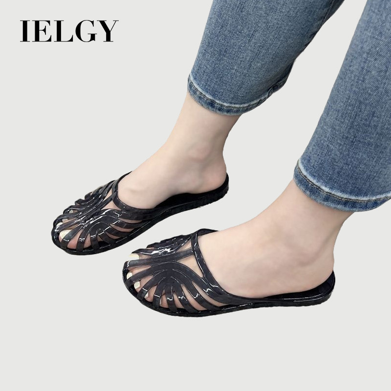 IELGY Chinelos Coloridos Femininos Com Recorte De Cristal Sandálias Transparentes Da Moda Verão