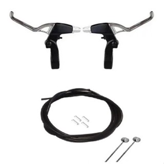 Par Manetes De Freio Em Aluminio para Bicicleta bike + Cabo E Canduite de v-brake ou a disco em Oferta na Shopee