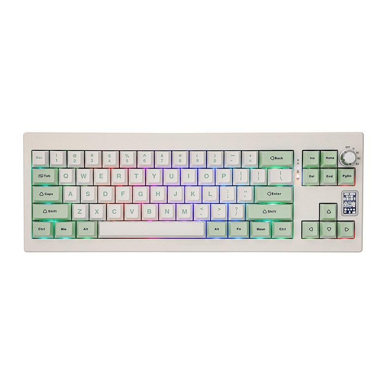 Teclado Mecanico Epomaker Shadow X, ARGB, Switch Wisteria, White Green, SHADOWX-WG-WS