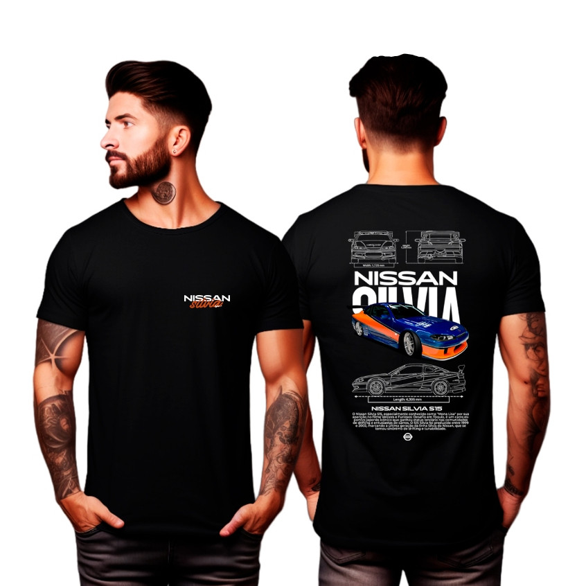 Camiseta Nissan Silvia S15 100% Algodão Unissex Lançamento