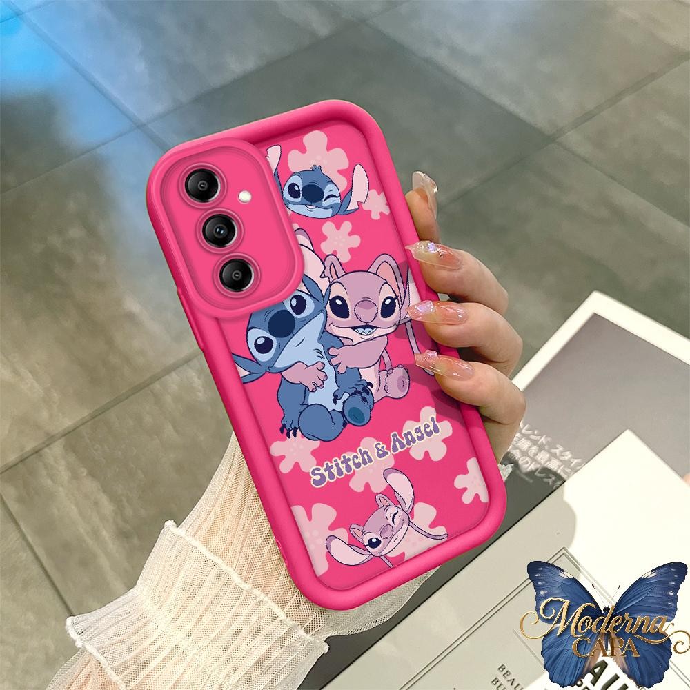 Capa Para Samsung Galaxy A14 4G 5G Capinha De Celular Silicone Macia Protetora Do Telefone Móvel Caso Rosa Stitch 0379 em Oferta na Shopee