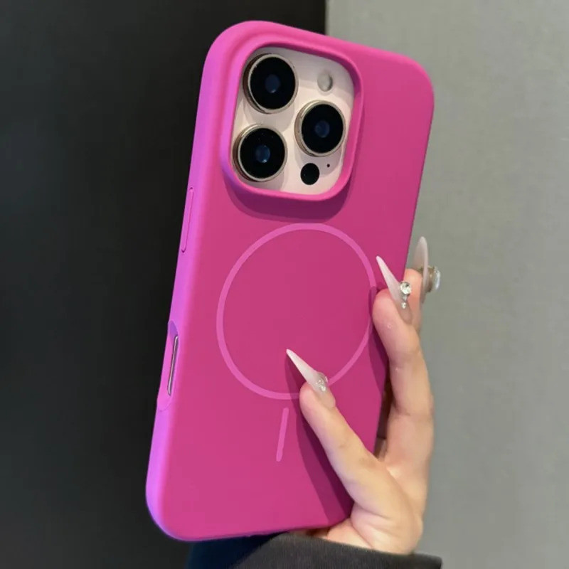 Capa Magsafe De Silicone Líquido De Alta Qualidade Para iPhone 16 16E 15 Plus 14 13 12 11 Pro Max Macia Magnética em Oferta na Shopee