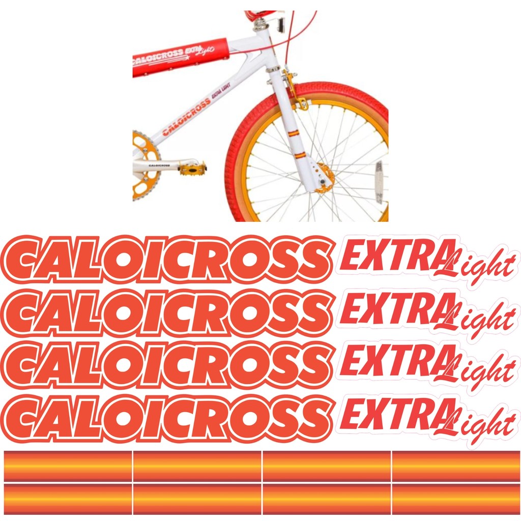 Adesivo Caloi Cross Extra Light kit completo para quadro