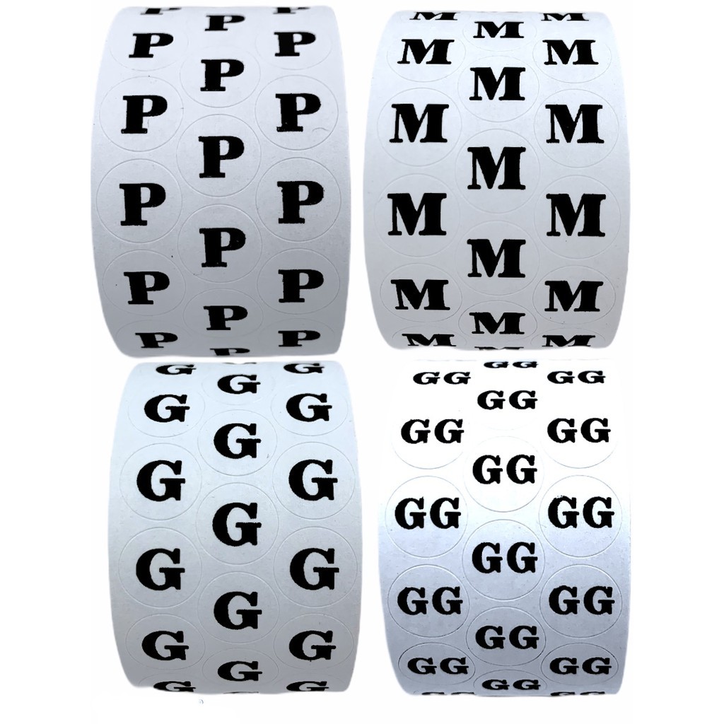 Etiqueta De Tamanho Colante Para Roupas Artesanato Kit Com 4 em Oferta na Shopee