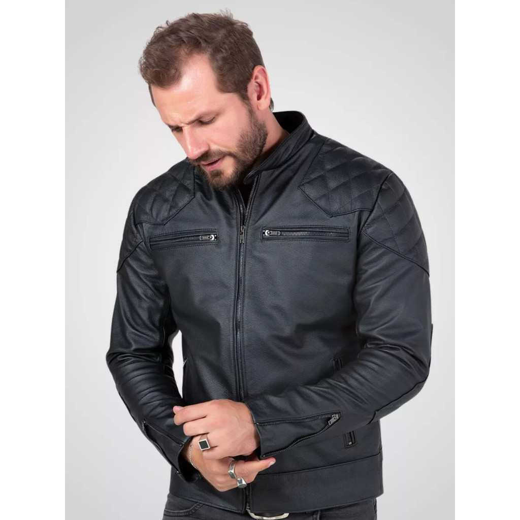 Jaqueta Masculina Couro Bovino Legitimo Original Chiarelli Couros - David Beckham