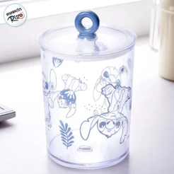 Pote de Plástico Hermético - Stitch - 500ml - 14x8cm - 1 unidade - Disney Original - Rizzo