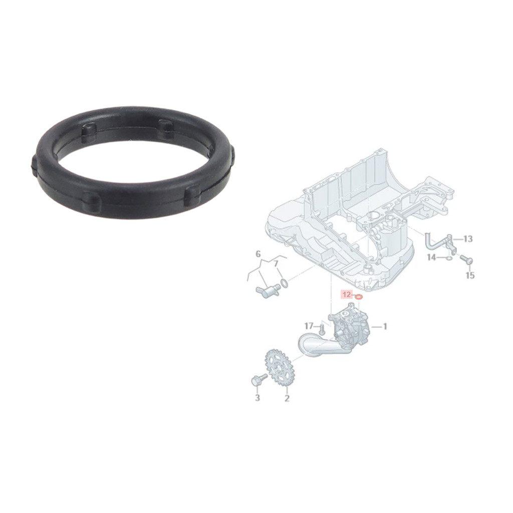 Anel Junta Vedação Bomba Óleo Vw Amarok 3.0 V6 - 059115111A
