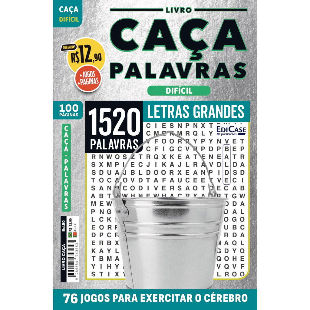 Livro Caça-palavras ed.90 - 100 págs.- Difícil