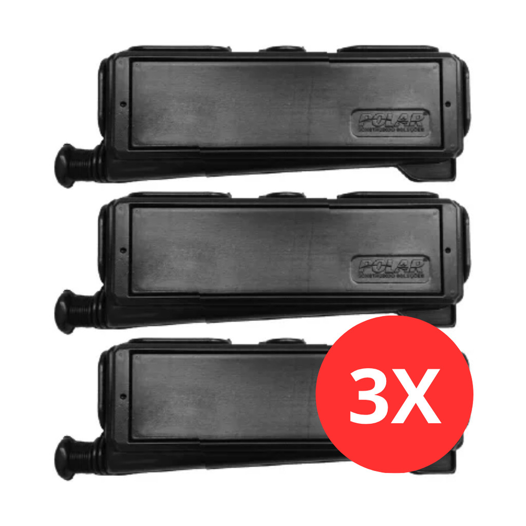 Kit 3 Caixa De Passagem Sobre Porta Ar Condicionado Split Cpp 017 Rv