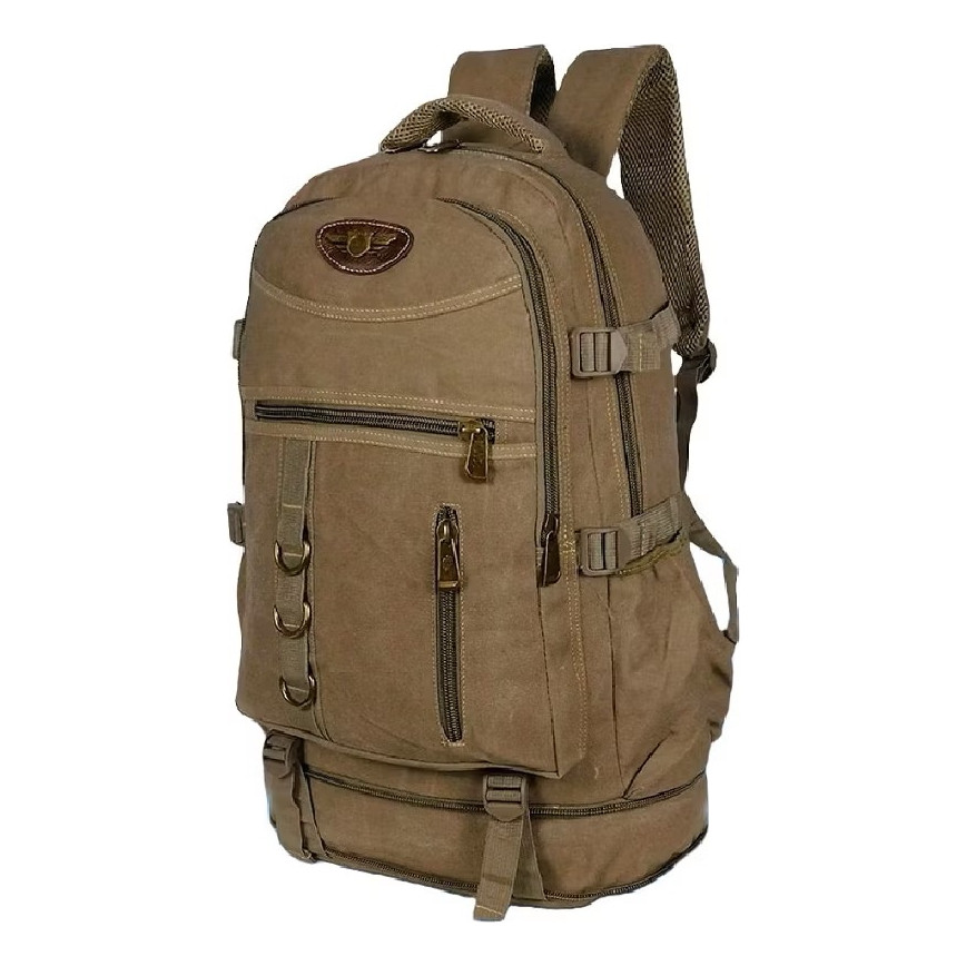 Mochila De Lona Camping Com Extensor Grande Resistente - Kvn