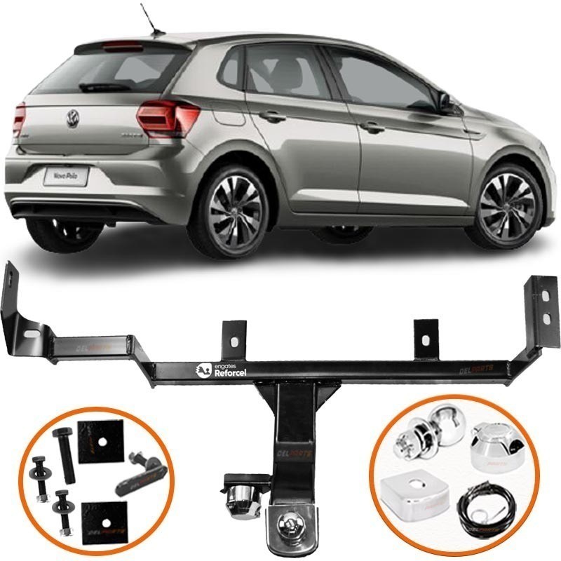 Engate Reboque Polo 2017-2019 Homologado Inmetro 500kg Bom
