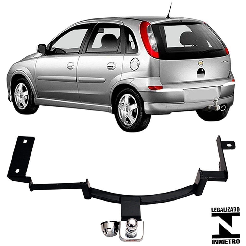 Engate Reboque Rabicho Fixo Corsa Hatch 2002 a 2012 450Kg tOP