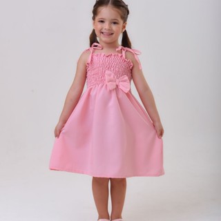Vestido infantil meninas na cor Rosa bebê modelo ciganinha em Oferta na Shopee