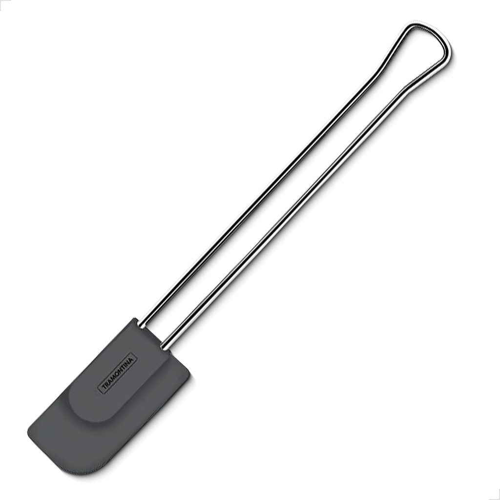 Espátula Moldê em Silicone Cinza com Cabo em Aço Inox Tramontina 25816160 - Home & Living