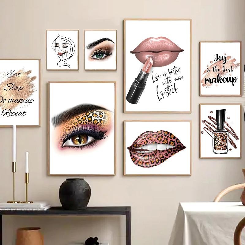 Kit Quadros para Salão de Beleza- Nail Designer, Lash Designer, Hair Designer e Make UP 01