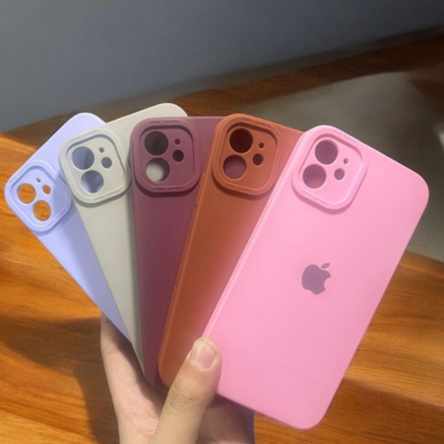 Capa Capinha Para IPhone12 12Pro 12ProMax Silicone Aveludada C/ Proteção na Câmera Fechada Case Quadrada