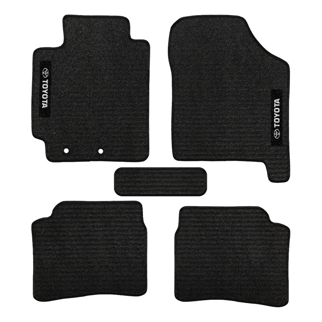 Kit de tapetes 5 peças específico Etios Hatch 2017 18 19 20 2021 Carpete Res-Preto