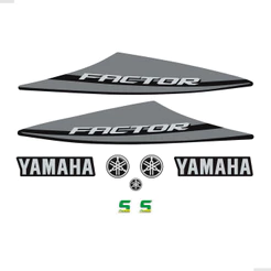 Kit Adesivos Para Moto Yamaha Factor 125 Ybr 2014 + Emblemas