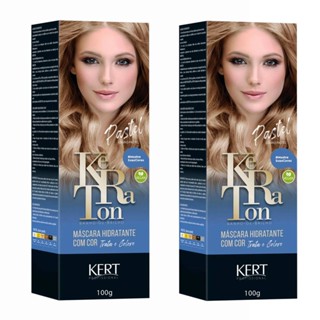 Kit 2 Keraton Tonalizante Banho De Brilho Pastel - Kert em Oferta na Shopee