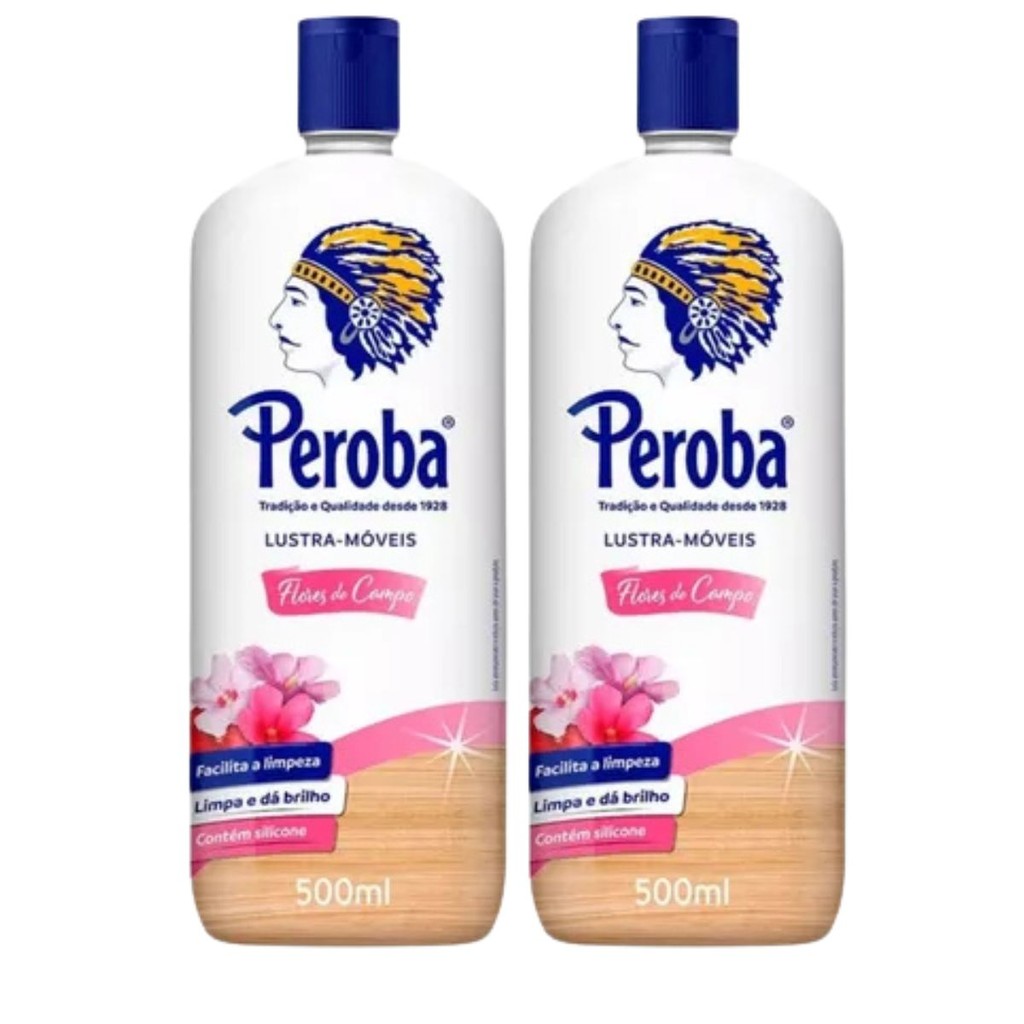 Kit 2 Lustra Móveis Flores Do Campo Peroba King Frasco 500ml