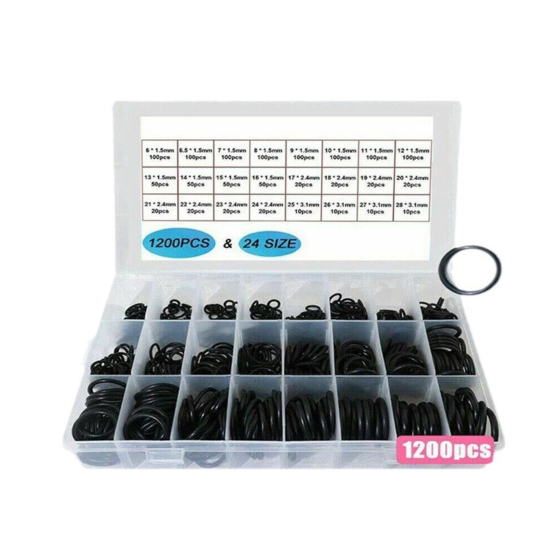 1200 Pcs Anel De Vedação Junta De Borracha O-Ring Sortido Com Caixa Kit Anéis De Vedação Para Torneira