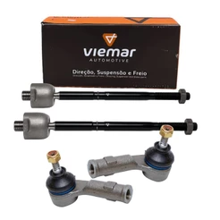 Kit Terminal Ponteira + Terminal Barra Axial Ecosport Fiesta Ka Direcao Hidraulica Viemar