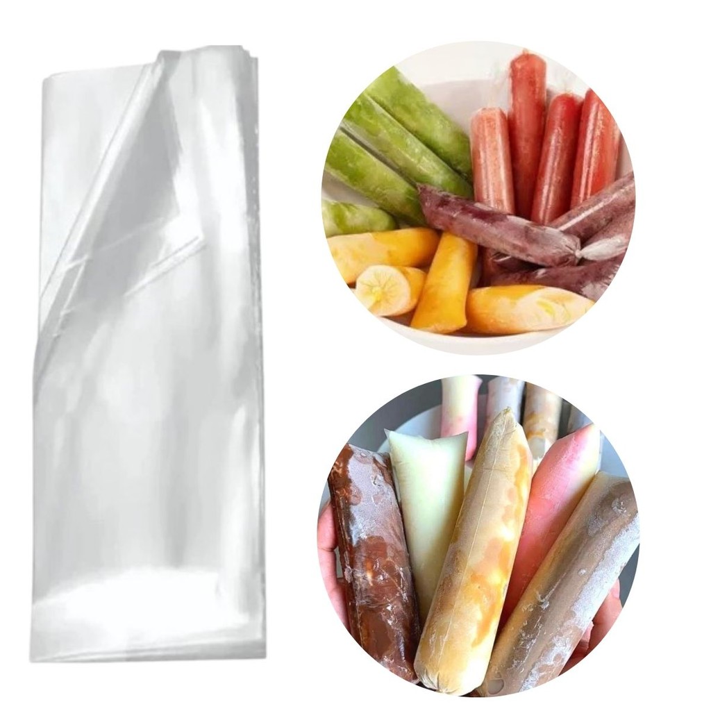 100 und Saco Plastico Transparente para Geladinho Juju Sacole Talher 5x24
