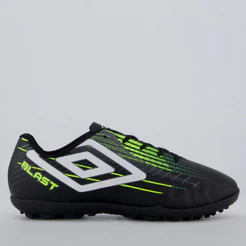 Chuteira Umbro Blast Society Preta e Amarela