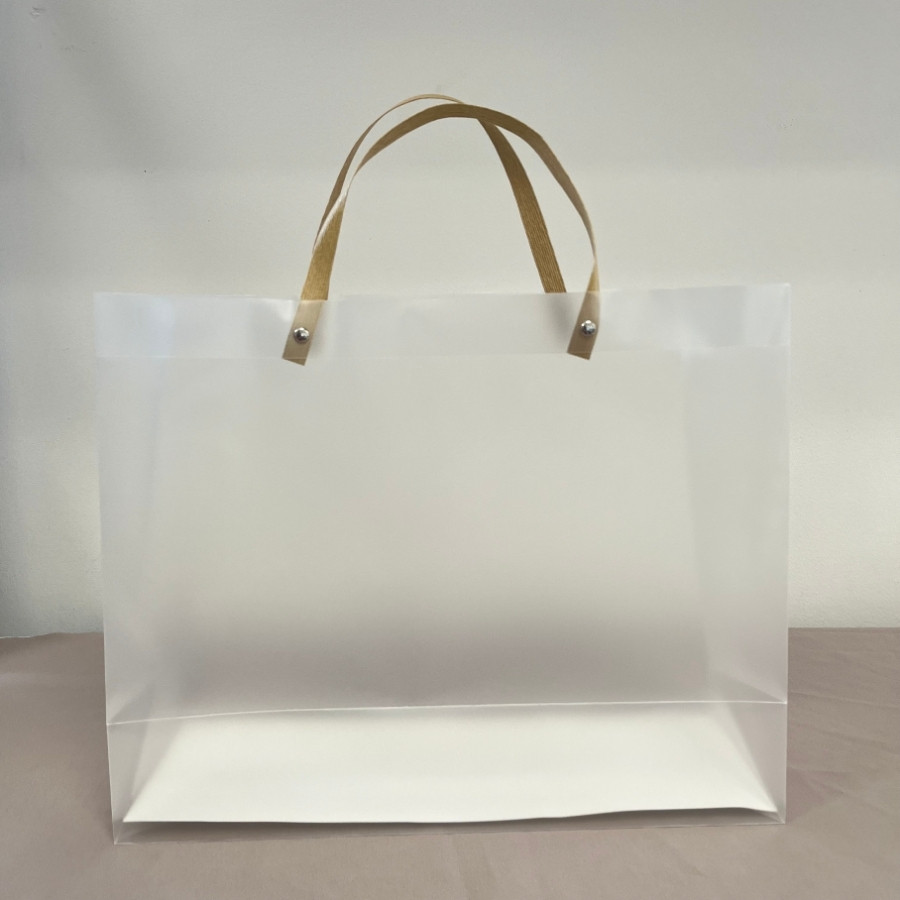 Sacola Transparente Fosca com Alça de Fibra - 35x13x28cm - 12 unidades - Rizzo - Rizzo em Oferta na Shopee