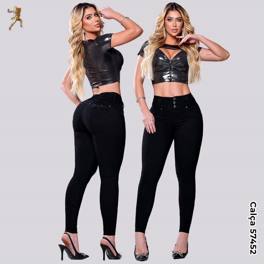 57452 - calça cigarrete rhero jeans cós compressor