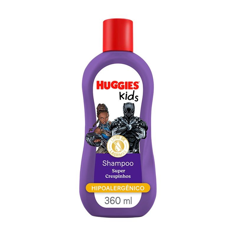 Shampoo Huggies Kids Super Crespinhos - Pantera Negra 360 ml em Oferta na Shopee
