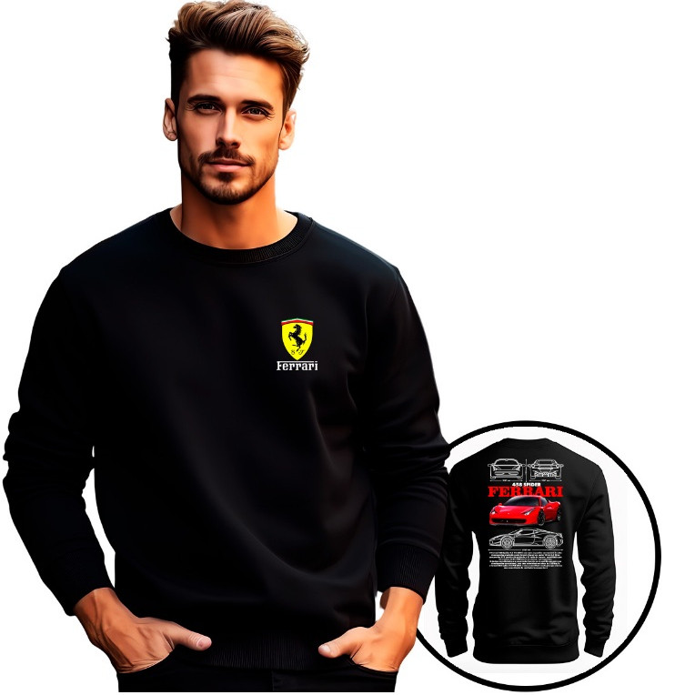 Moletom Gola Redonda Careca Corrida Luxo 458 Spider