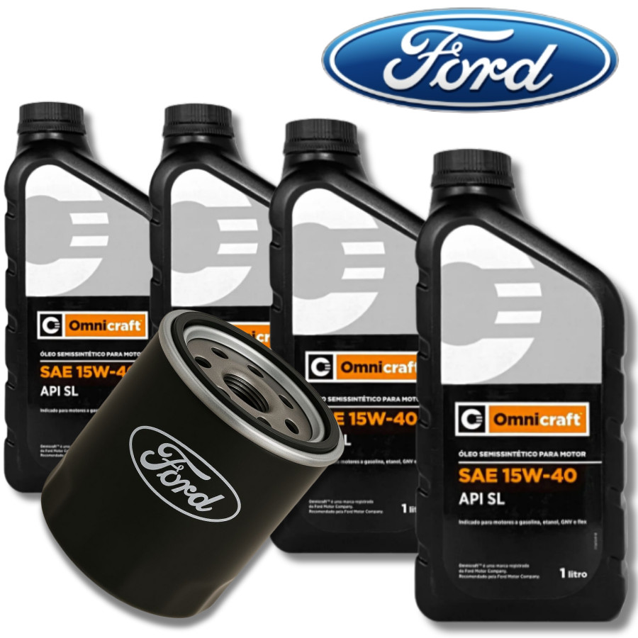 KIT TROCA DE ÓLEO 15W40 + FILTRO CARROS FORD .