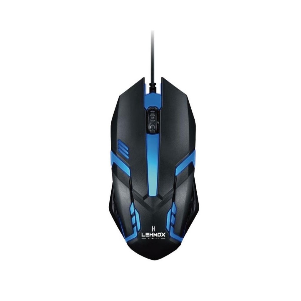 Mouse Gamer Com Fio Lehmox Led Rgb Design Ergonômico 1,35m 1200 De Dpi Usb