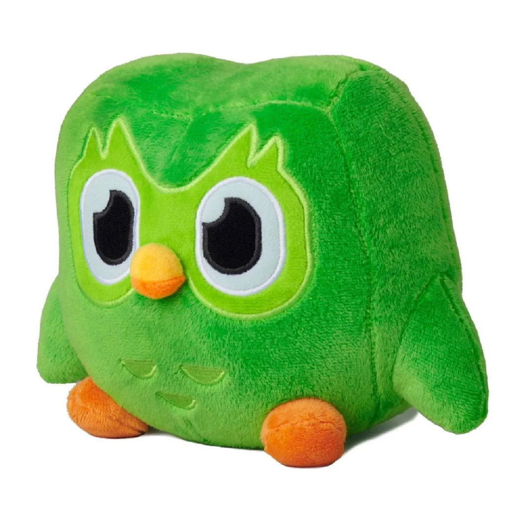 Pelúcia Duolingo Verde –Coruja Duo Boneco Fofo e Macio para Crianças