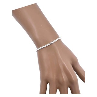 Pulseira rivieira prata 925 + BRINDE,      zirconia