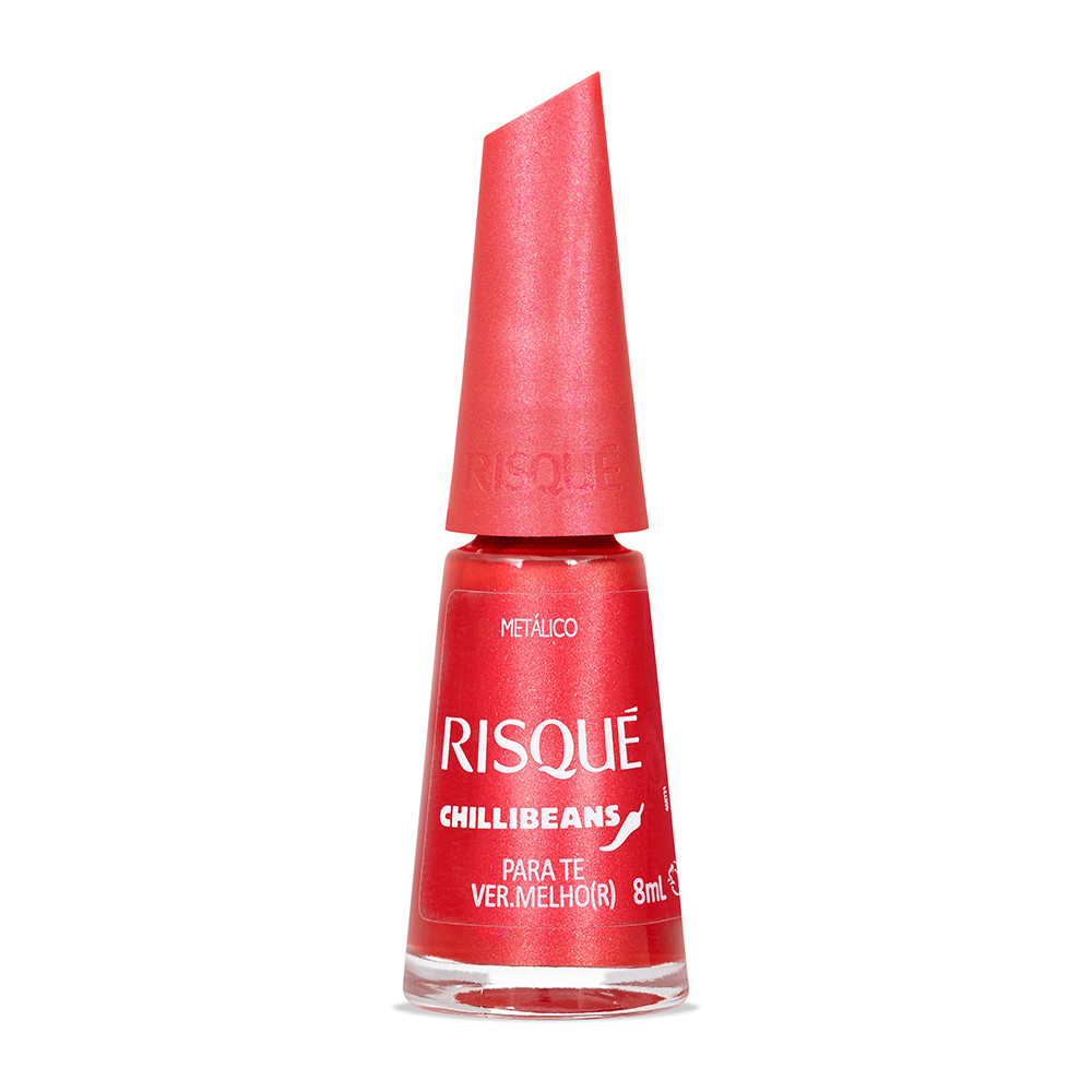 Esmalte Vermelho Risqué & Chilli Beans Para Te Vermelhor 8ml em Oferta na Shopee
