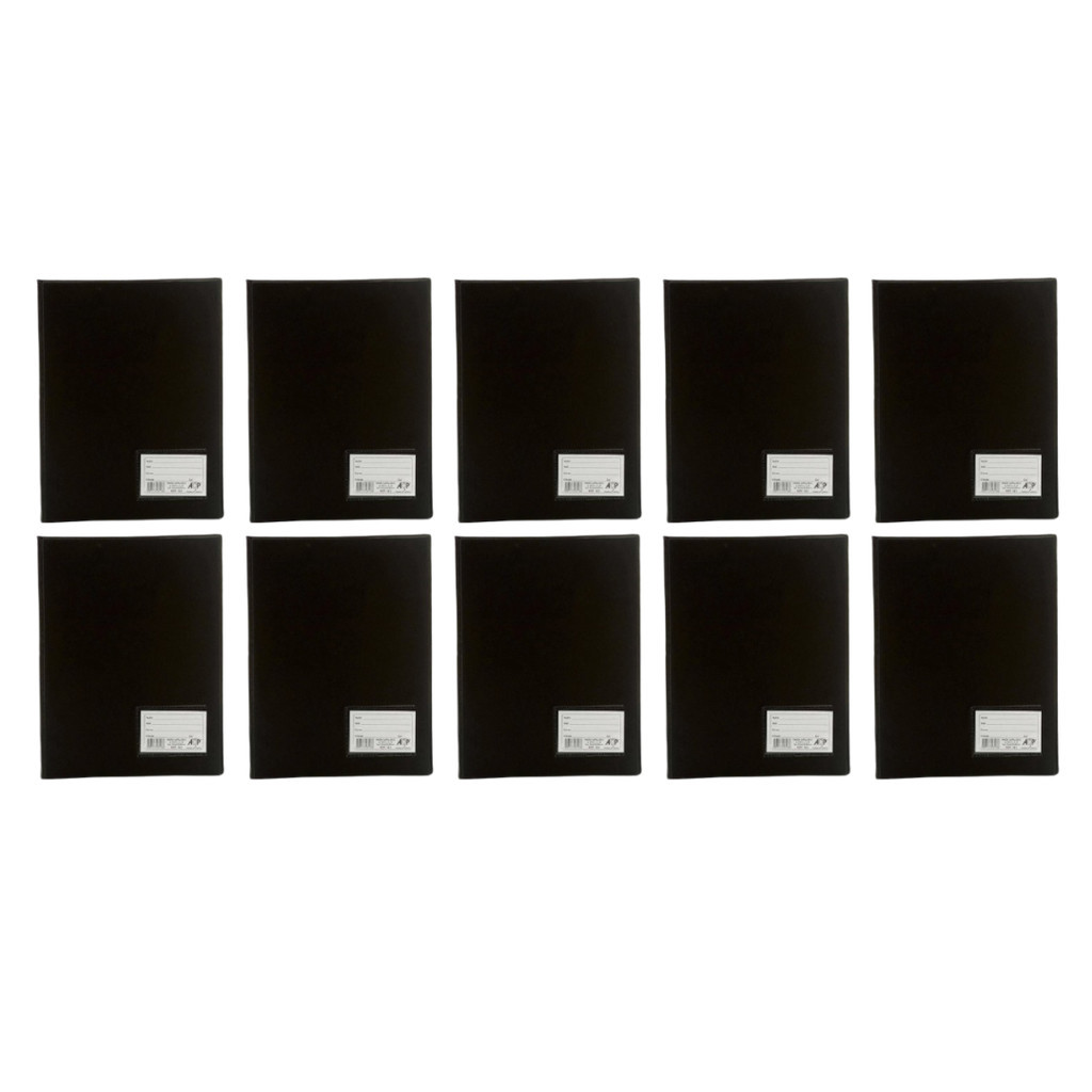 Kit 10 Pastas Catálogo Preta C/10 Envelopes Plásticos Finos Acp