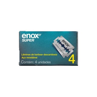 Lamina Barbear Duplo Fio Enox Super 4un em Oferta na Shopee