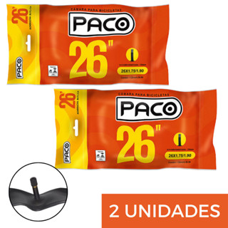 Par Camara de Ar Aro 26 Paco Camera de Ar 26x1.75/1.90 Válvula Americana 35mm Cama de Ar Butil em Oferta na Shopee