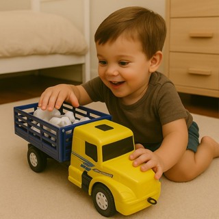 Brinquedos Caminhão Boiadeiro com 3 Boizinhos Carro de Boi – Brinquedo Infantil Usual em Oferta na Shopee