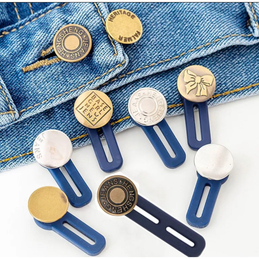 de cintura 3PCSExtensor botão de calça ajustável/Botão Fivela Universal Ajuste Instantâneo de Calça Regula Medida em Oferta na Shopee